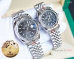 High Quality Rolex Datejust Lover Watches Stainless Steel Gray Dial